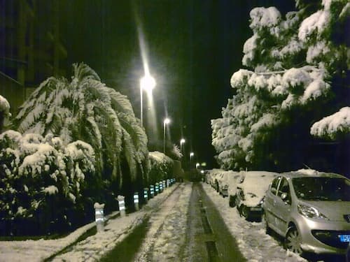 Neige lourde par 2°C 