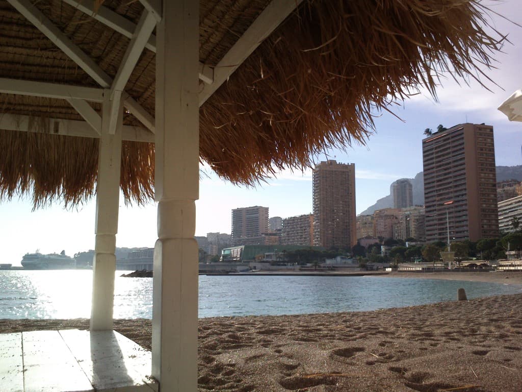 La plage de Monaco en décembre