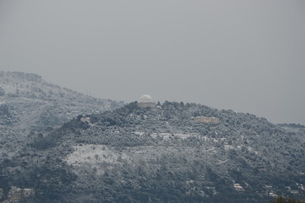 Neige sur le collines niçoises