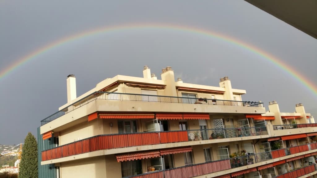 arc en ciel  dimanche sur Nice Nord