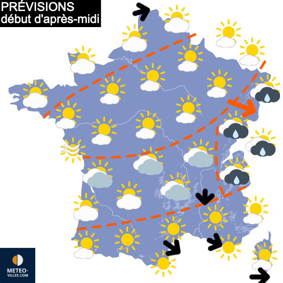 Carte de prévisions du temps du Samedi 20 août 2022
