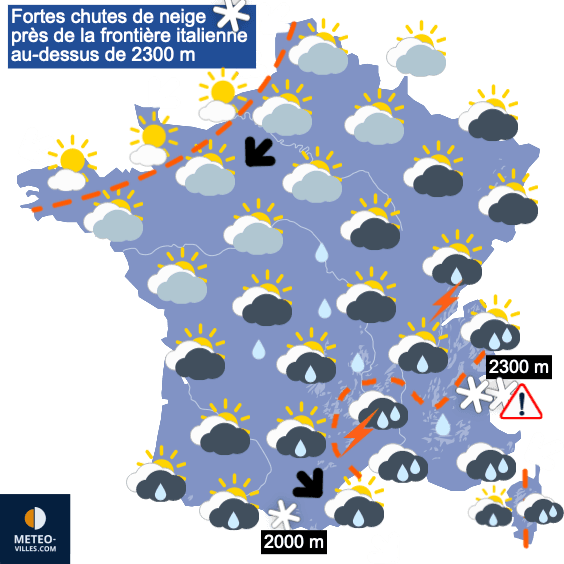 Carte de prévisions du temps du Samedi 20 mai 2023