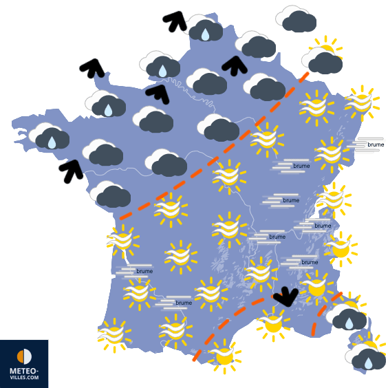 Calme au Nord-est, plus changeant ailleurs