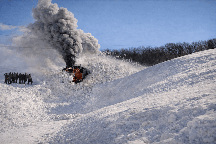 1 m de neige dans les rues de Carcassonne pour fin janvier !
