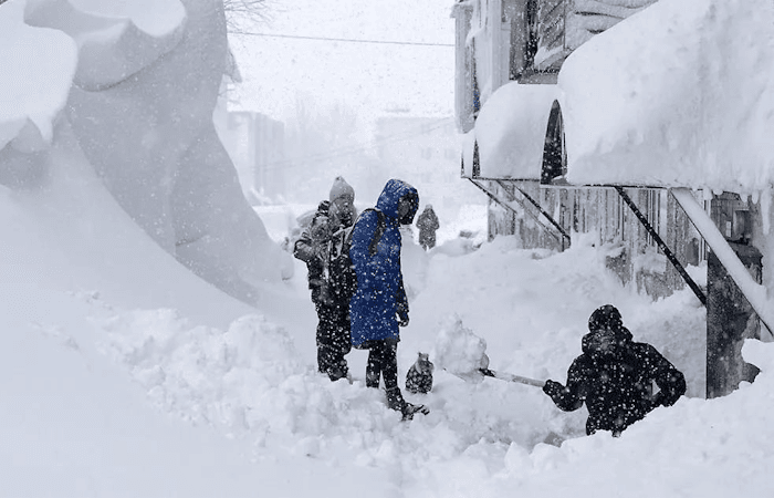 Chutes de neige remarquables en Sibérie orientale