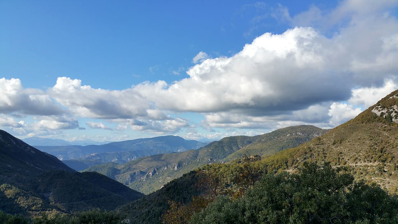 Cumulus au dessus de Sospel depuis Ste Agnès