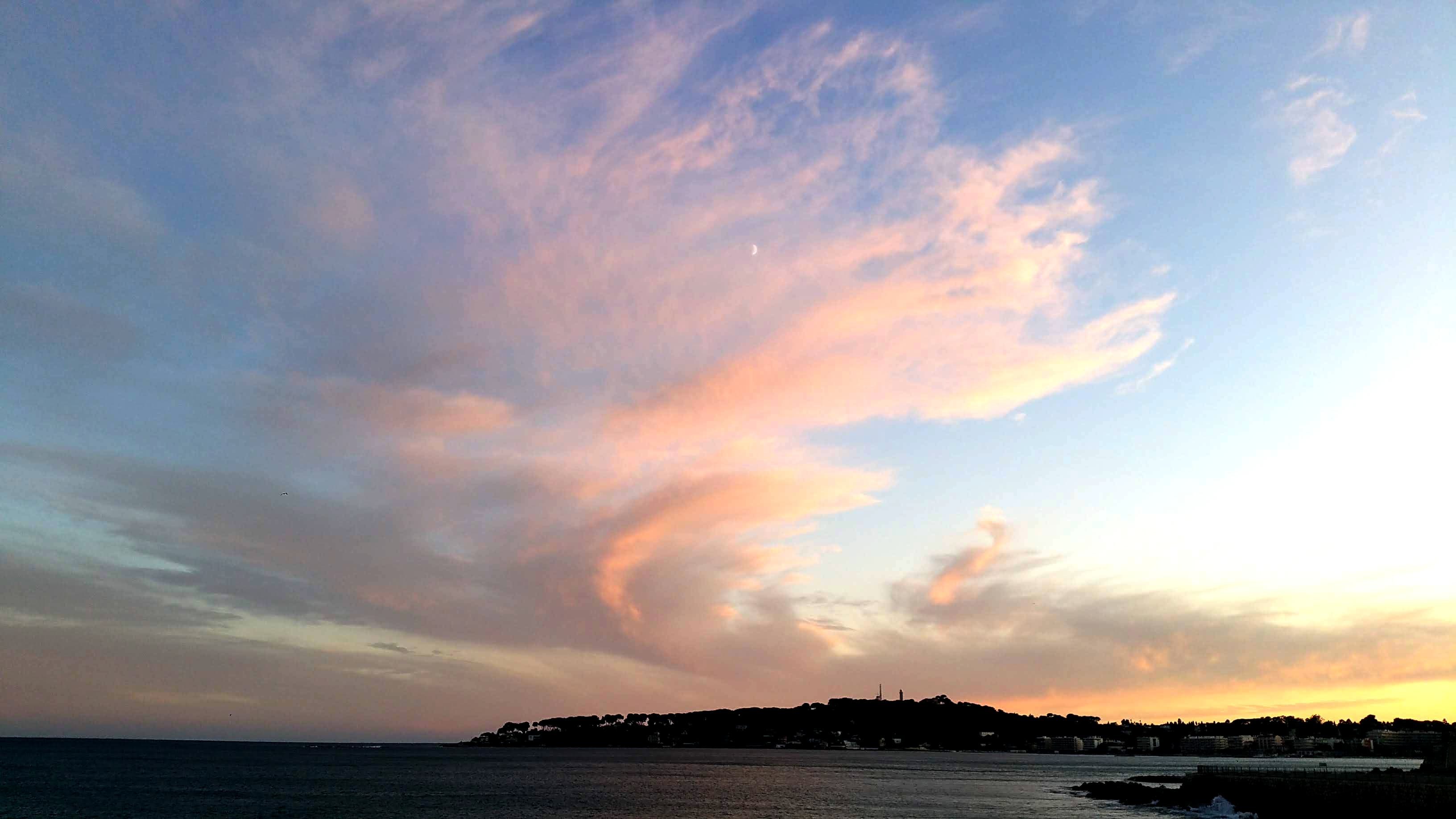 Coucher de soleil sur le Cap d'Antibes