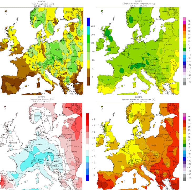 Image d'illustration pour Bilan météo hebdomadaire sur la France et l'Europe