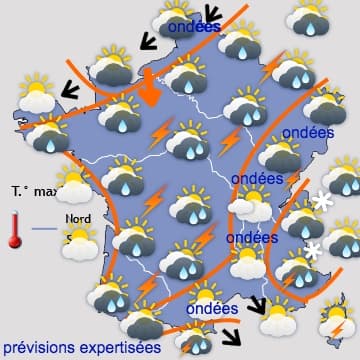 Risque d'averses presque quotidien, surtout jeudi et vendredi 