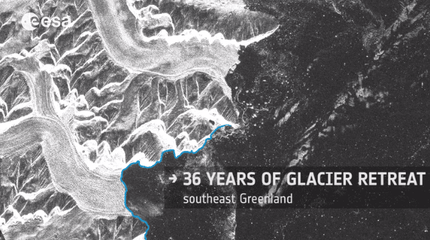 Image d'illustration pour Réchauffement climatique : retrait des glaces du Groenland vu du satellite