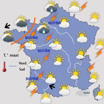 Toujours aussi orageux mais beaucoup plus chaud !