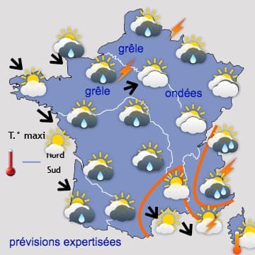 Temps moins estival, sauf près de la Méditerranée