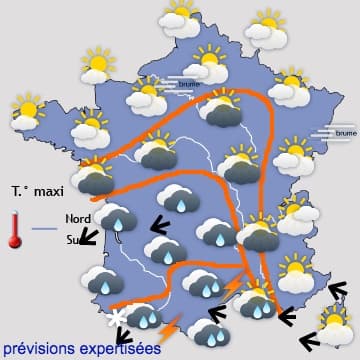 Pluies intenses du Roussillon vers la Provence et la Corse